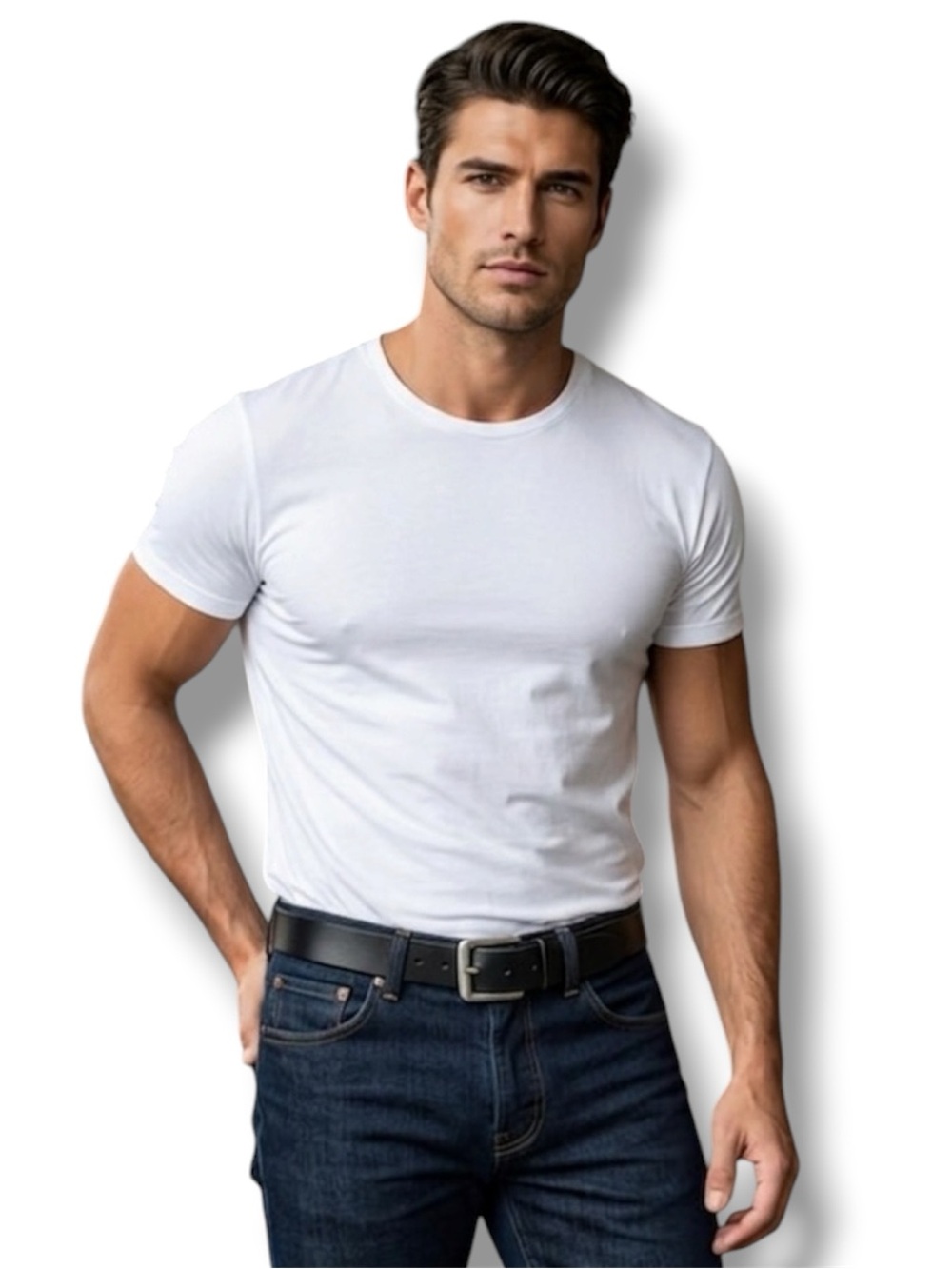 Leather Belt 1” x 36” Classic Black with a Silver Tone Buckle Preppy Business 🍭